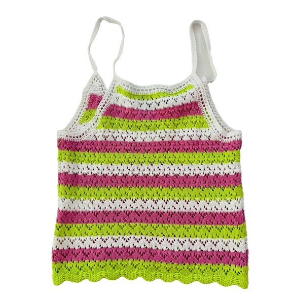 French Connection Nora Striped Crochet Knit Tank ( XS ) - Picture 3 of 3